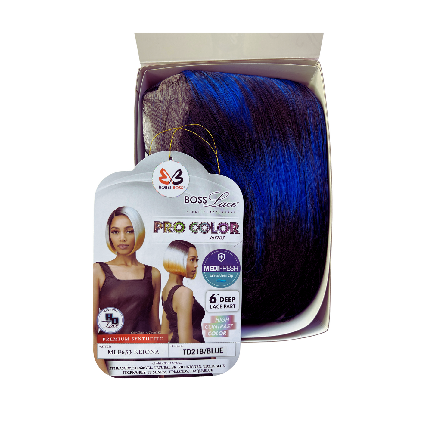 Bobbi Boss Synthetic HD Deep Part Lace Wig - MLF633 KEIONA