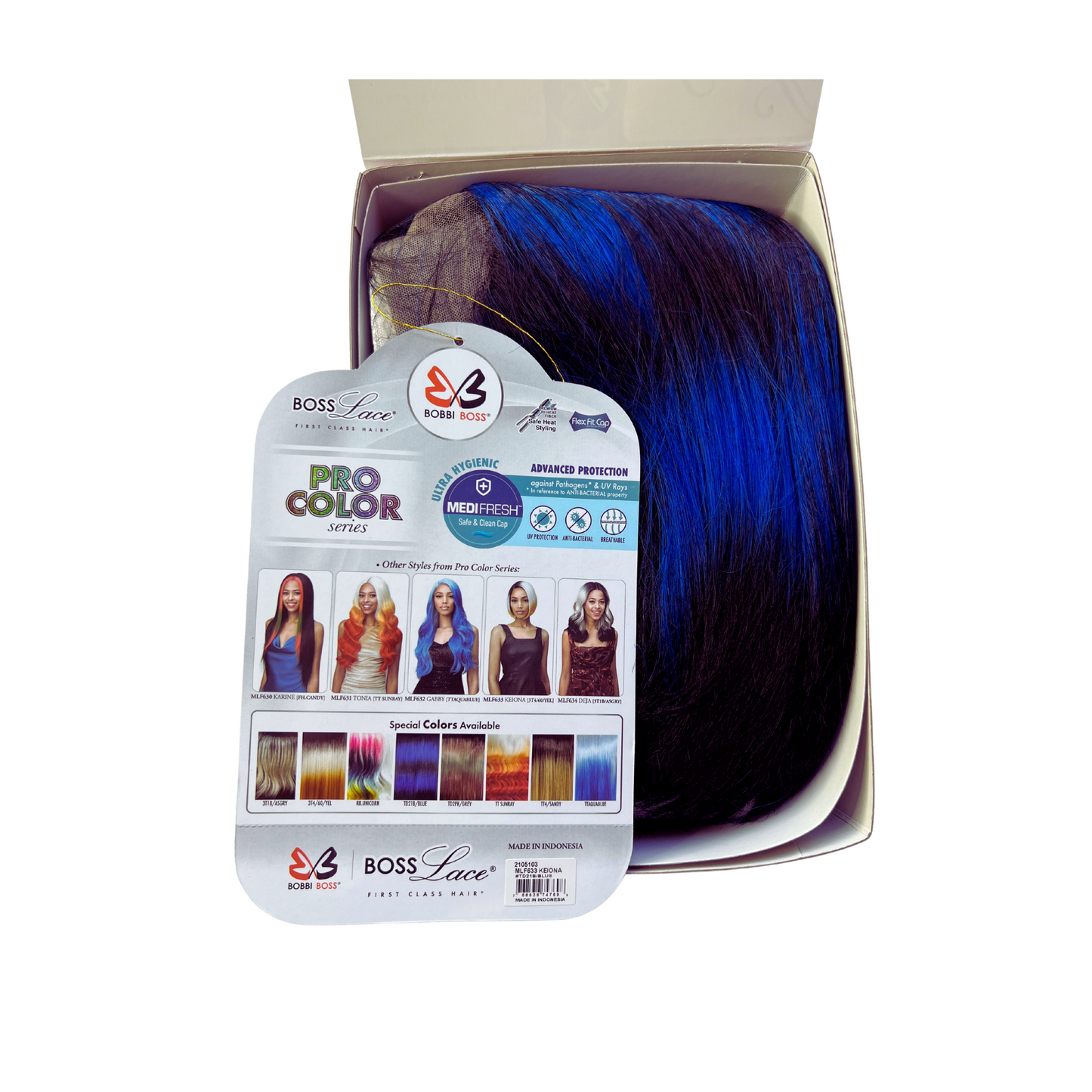Bobbi Boss Synthetic HD Deep Part Lace Wig - MLF633 KEIONA