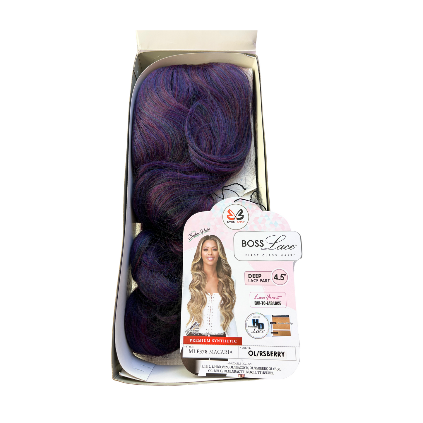 Bobbi Boss MLF378 Macaria 4.5” Deep HD Lace Part Synthetic Wig - OLRSBERRY