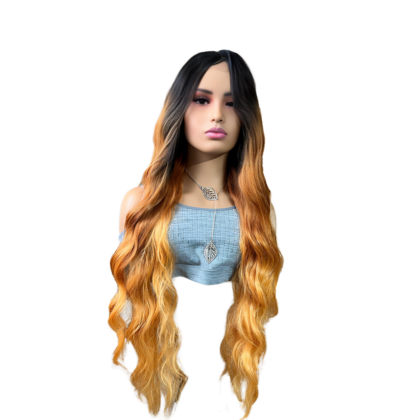 Charlotte - Ombre Peach synthetic lace front wig