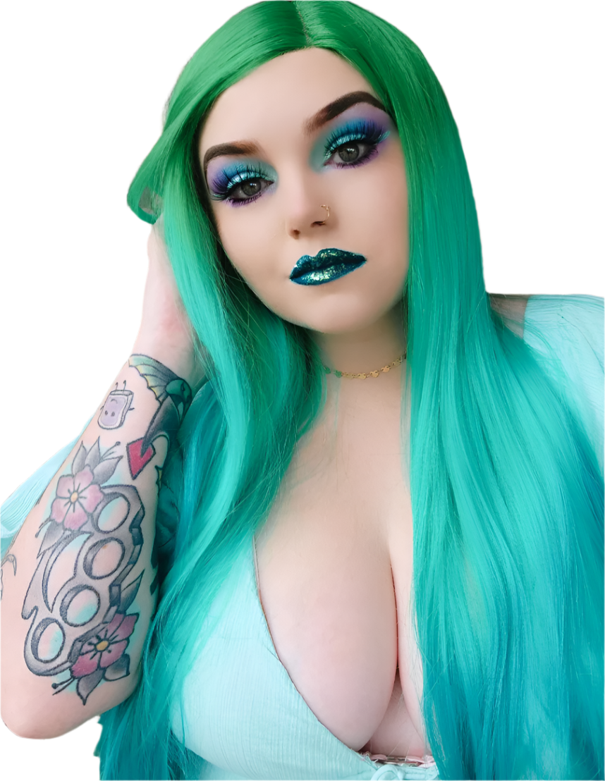 Envy 30” Lace Front Synthetic Wig – Extra-Long, 2-Tone Ombre Green