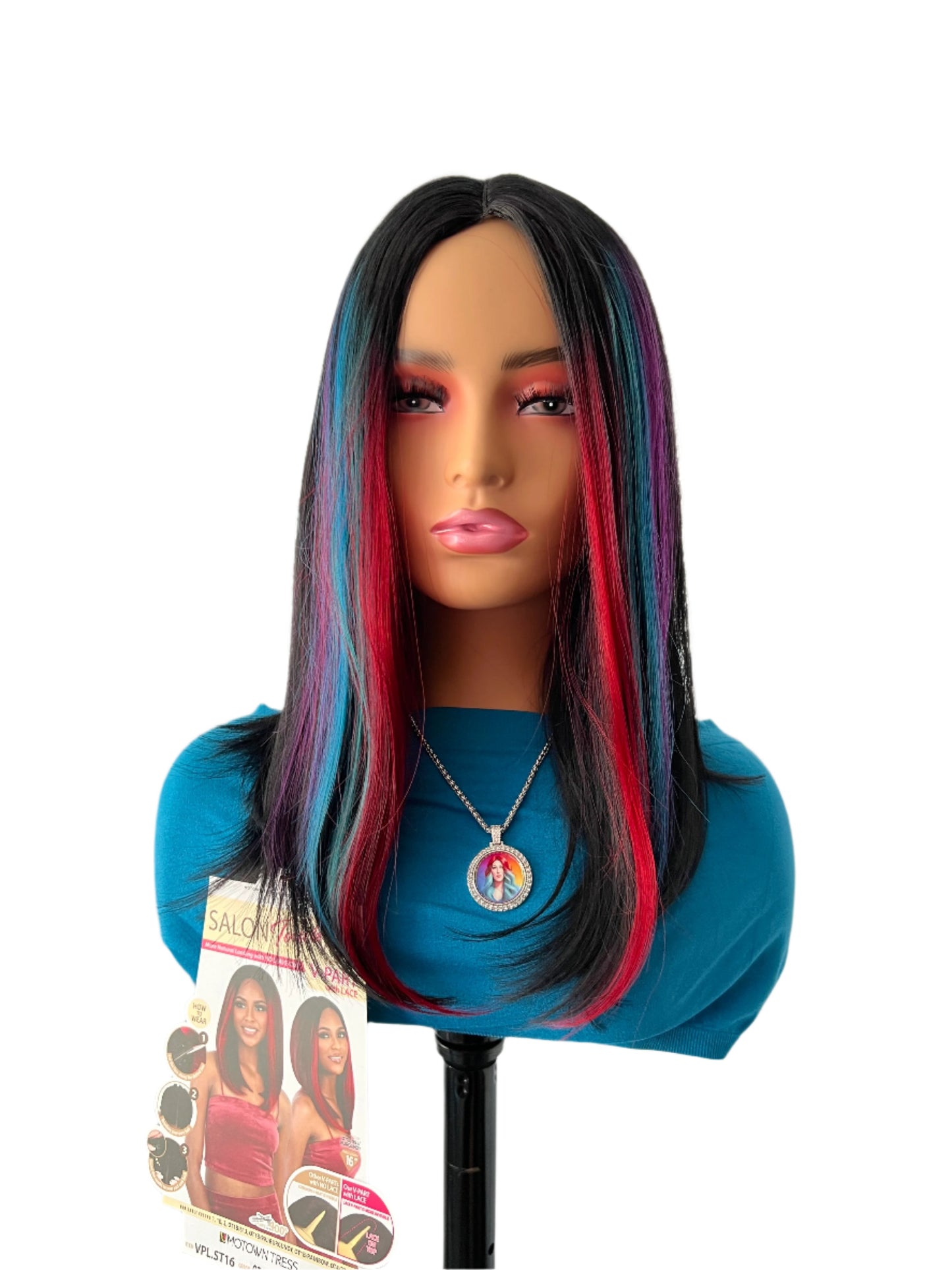 16" Rainbow wig Motown Tress Wig V-Part Lace VPL.ST16