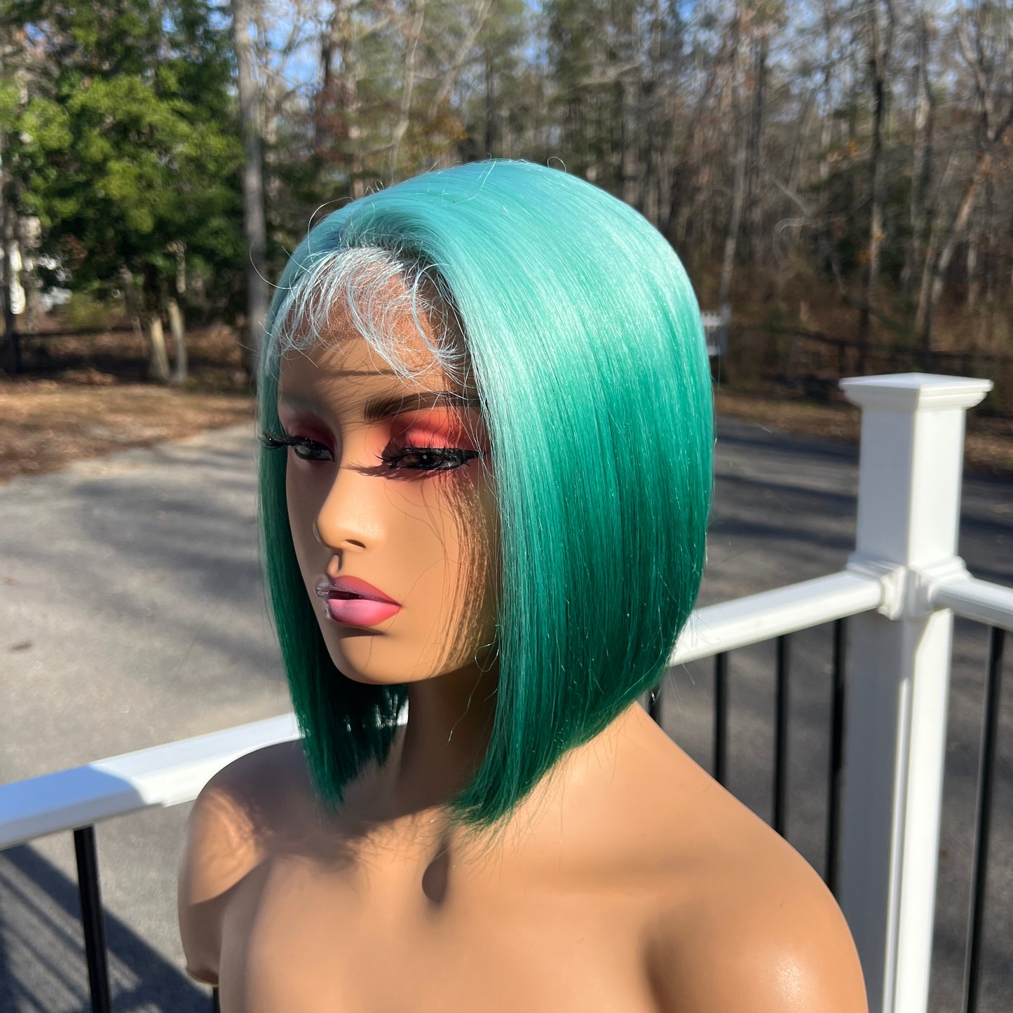 Green wig - Janet Collection Synthetic Deep Part Color Me Lace Front Wig - CUTE