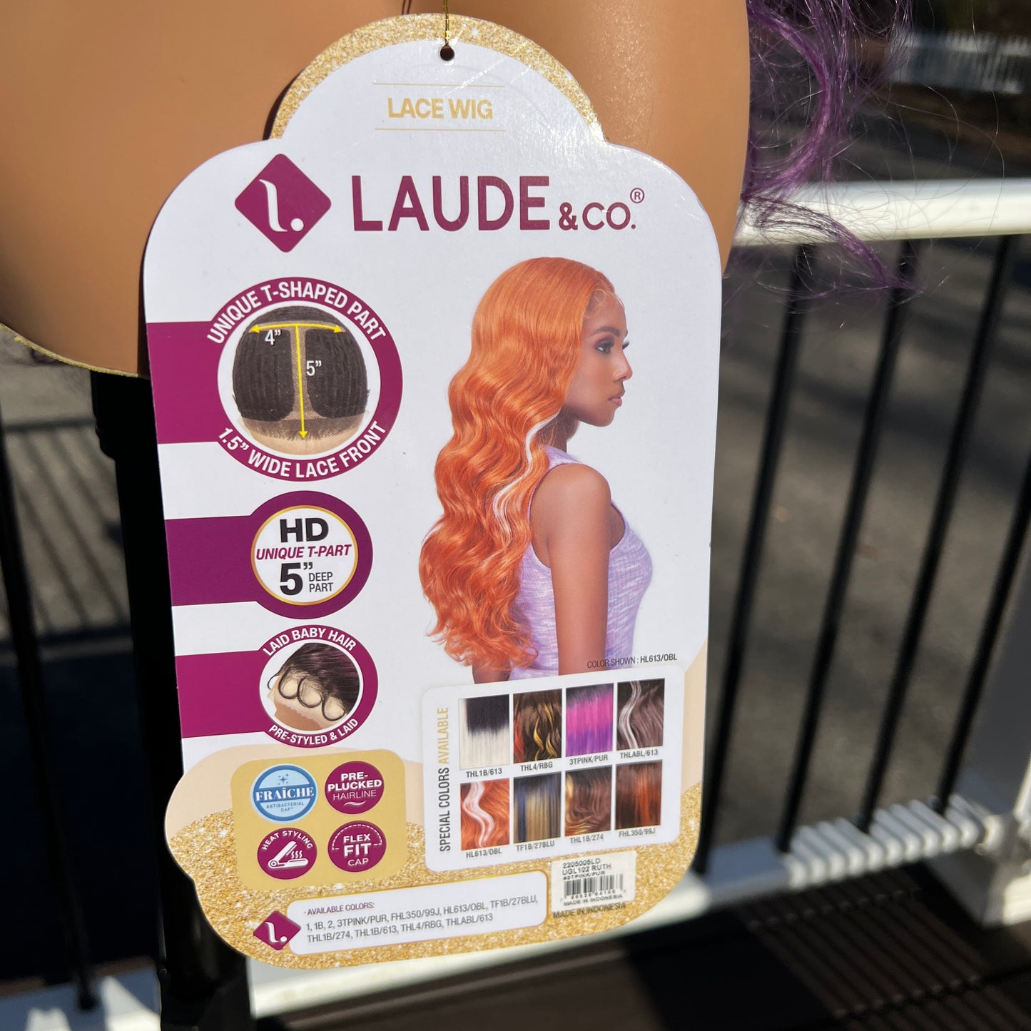 Laude & Co Synthetic hair 5" Deep Part Lace Front Wig - UGL102 RUTH
