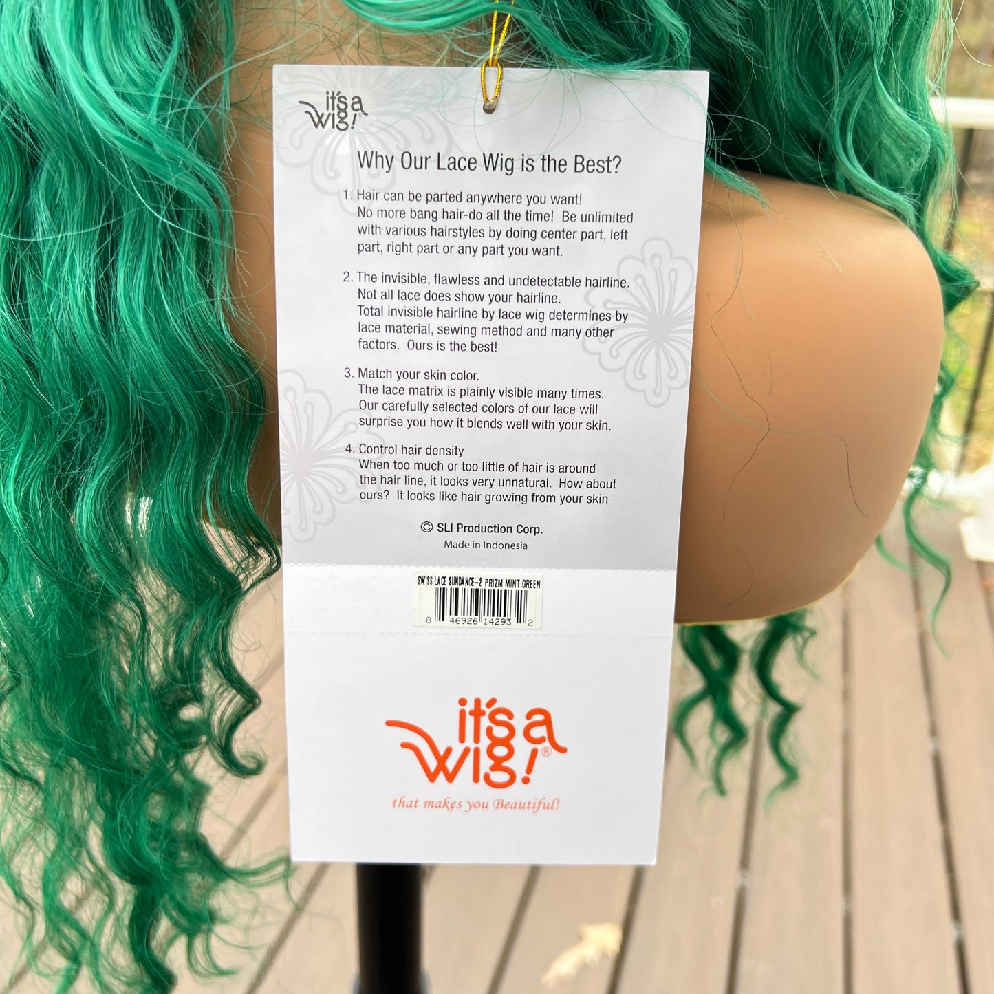 Its A Wig Swiss Lace Front Wig - SUN DANCE 2 Prizm Mint Green