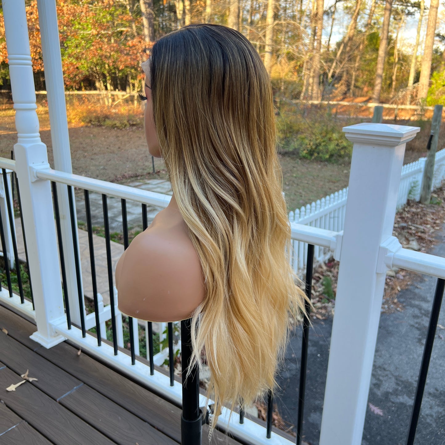 Persephone - Dark root ombre brown blonde wig