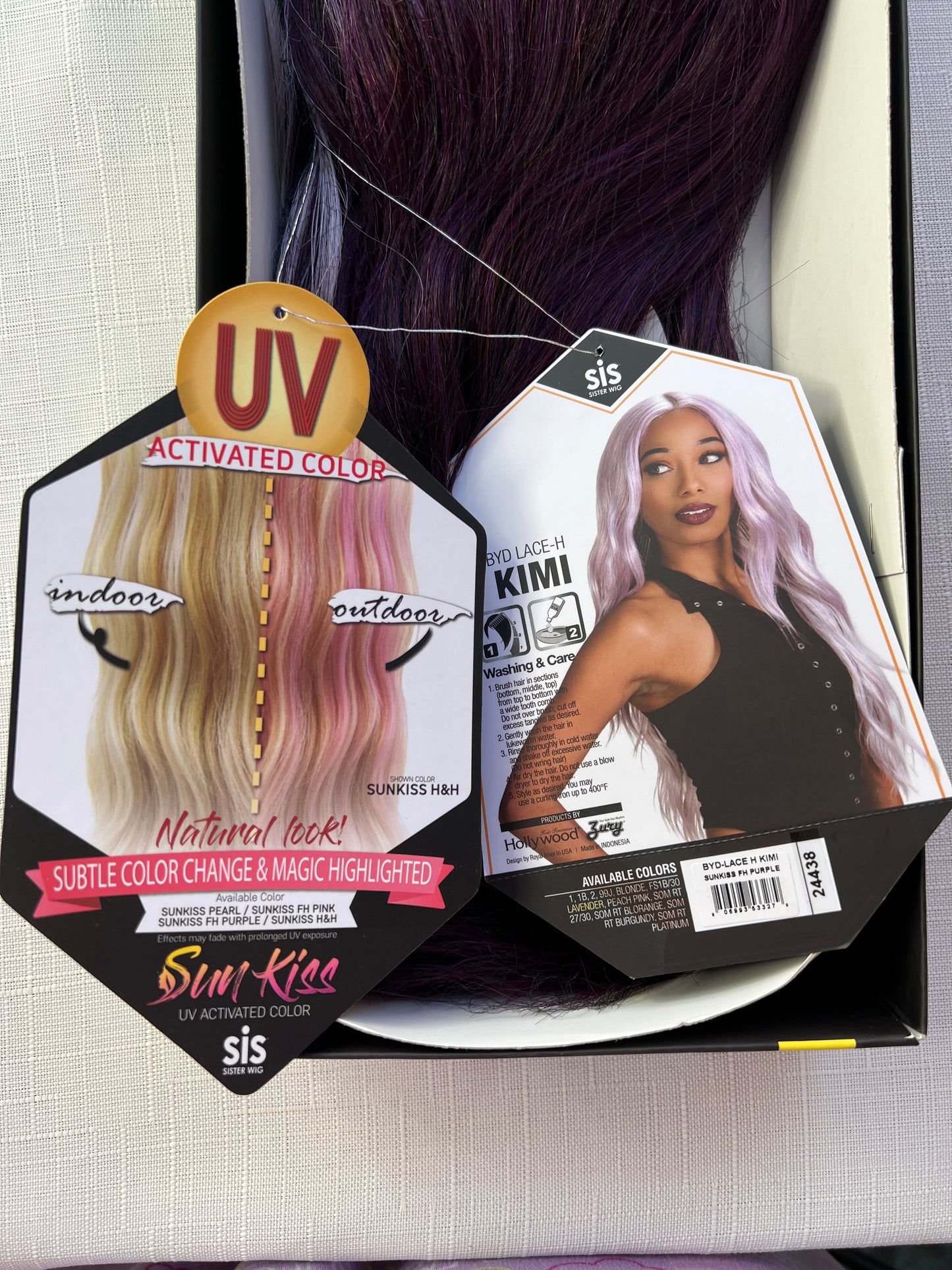 SUNKISS UV Activated Color Wig - Zury Sis Purple Lace Front Wig BYD-LACE H KIMI
