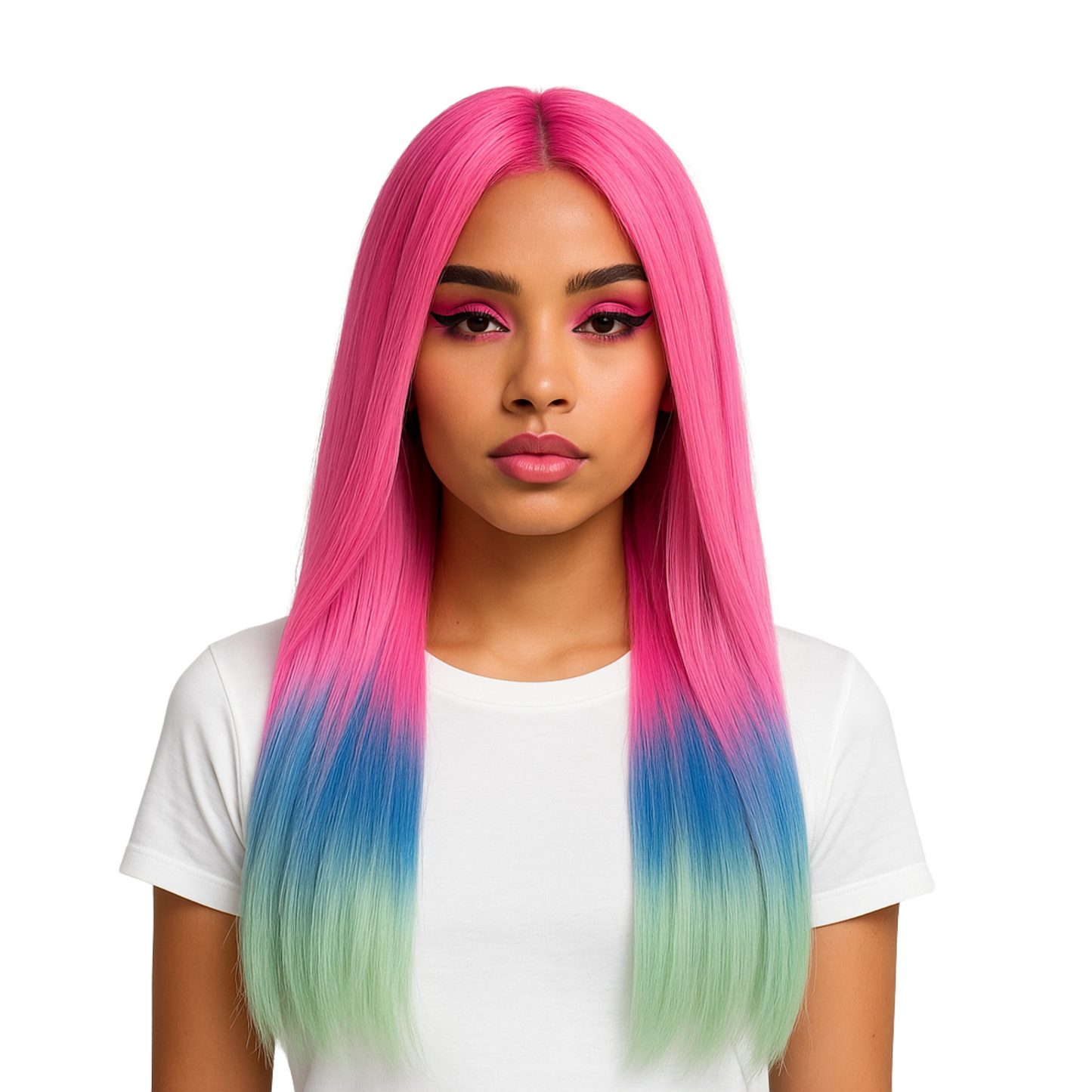 Iris - Ombre Unicorn 30" lacefront wig - VIVID colors!