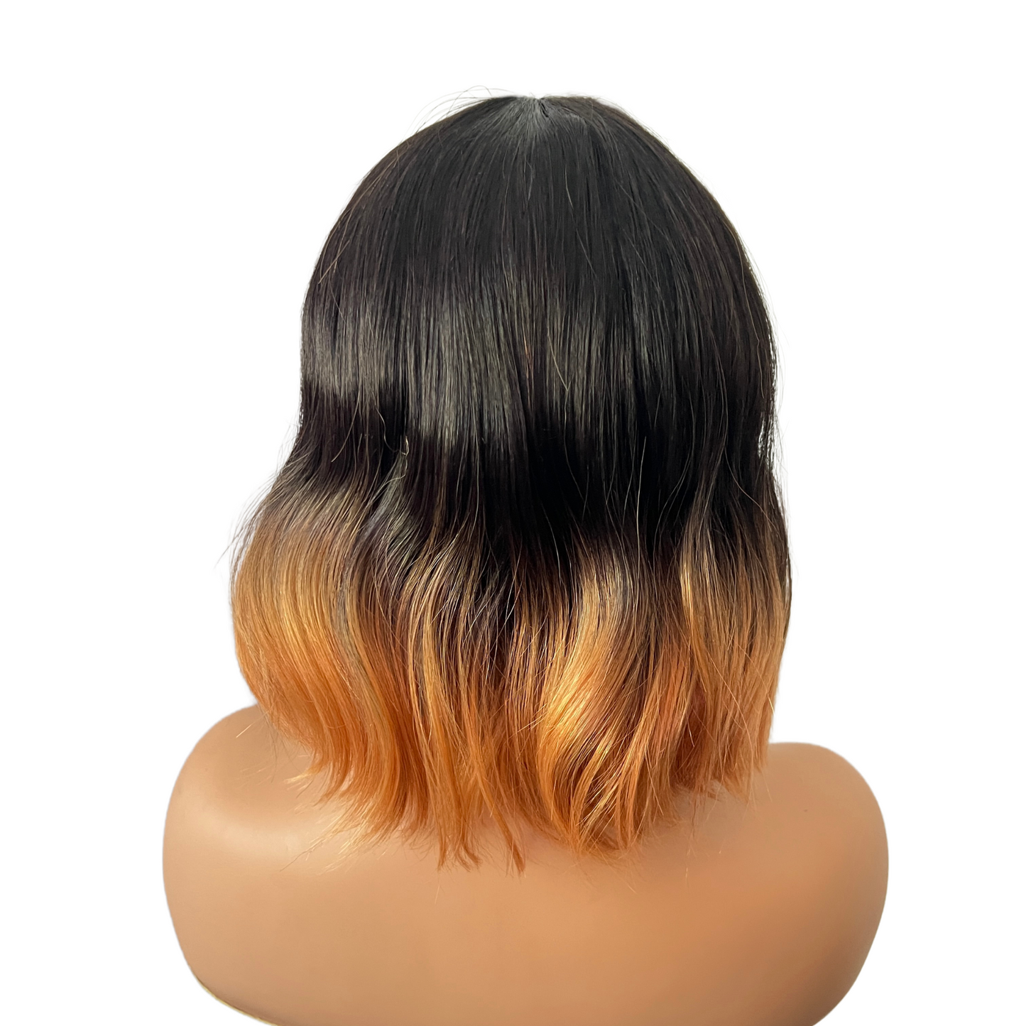 Autumn - Wig Black orange synthetic wig with bangs