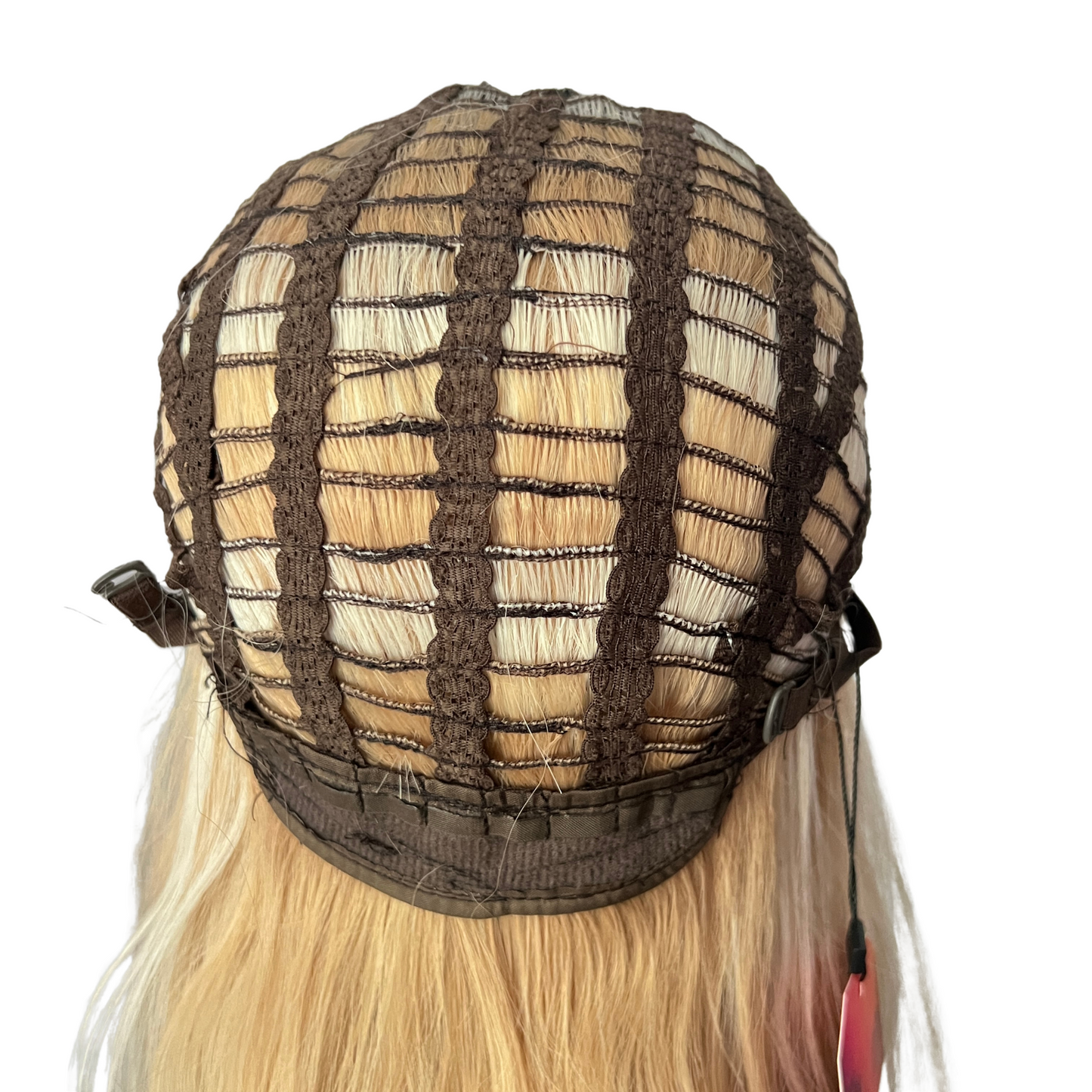 Amber Wig with Bangs - 22" Ash Brown to Golden Blonde Ombre | Heat Safe Synthetic Wig
