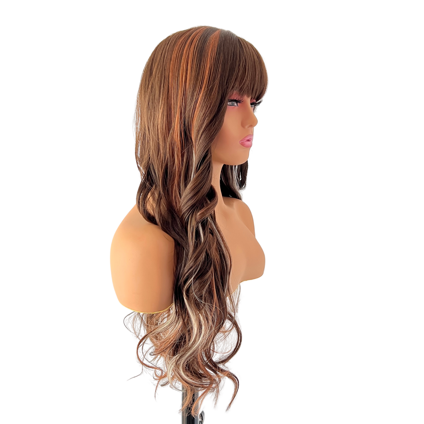 Fable - Highlighted Brown Synthetic Wig