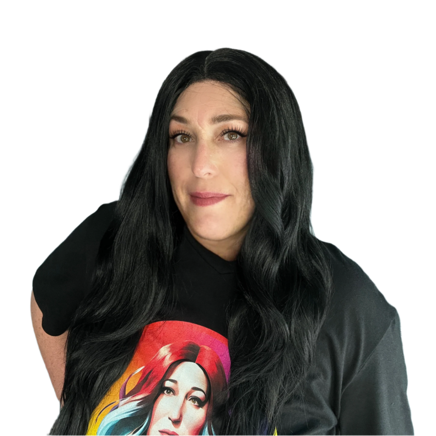 Tiana - 28" 1B long soft wavy synthetic wig