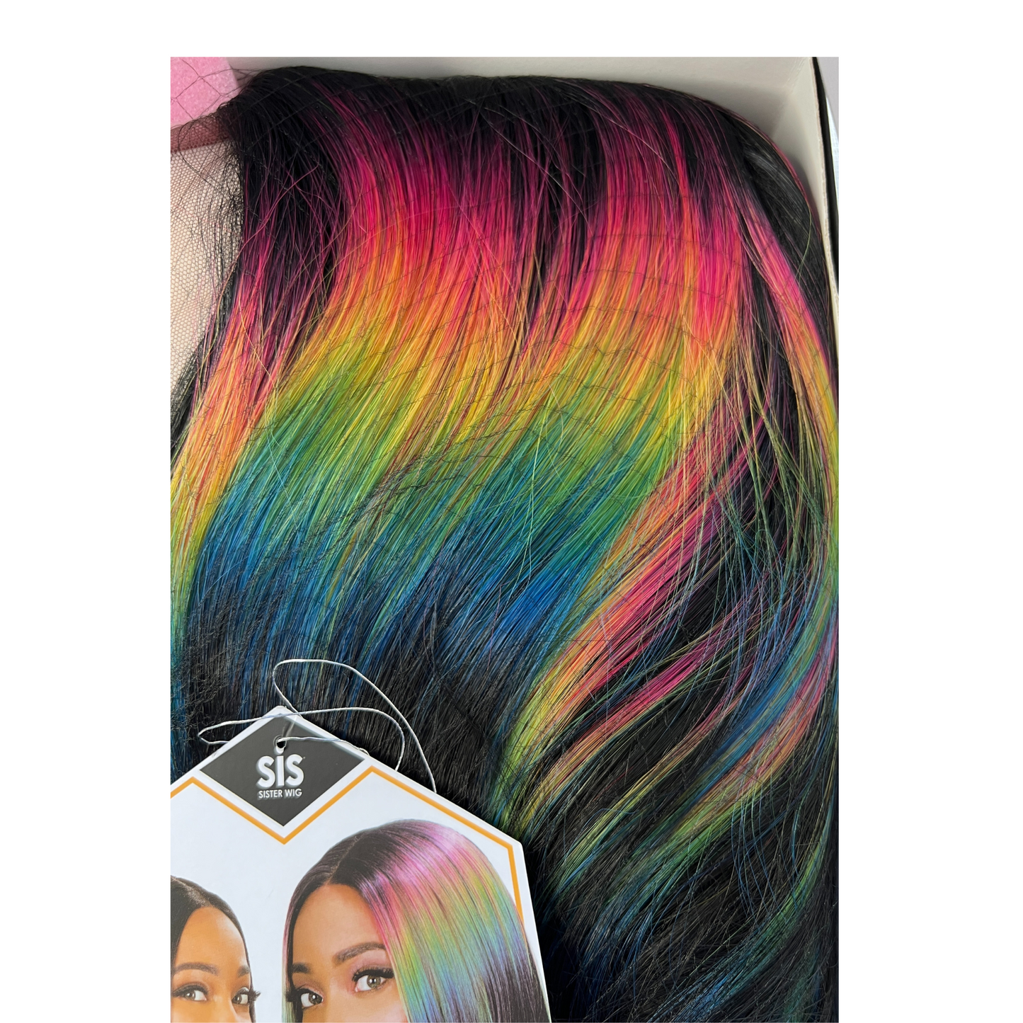 Rainbow Holographic Wig - Zury Sis BYD-LACE H BEN - TIEDYE BK
