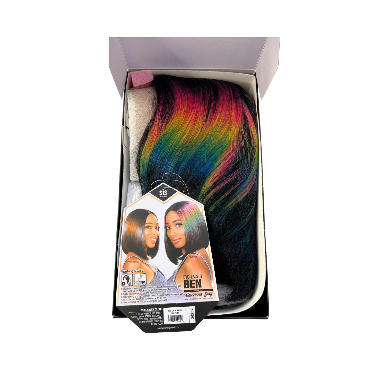 Rainbow Holographic Wig - Zury Sis BYD-LACE H BEN - TIEDYE BK