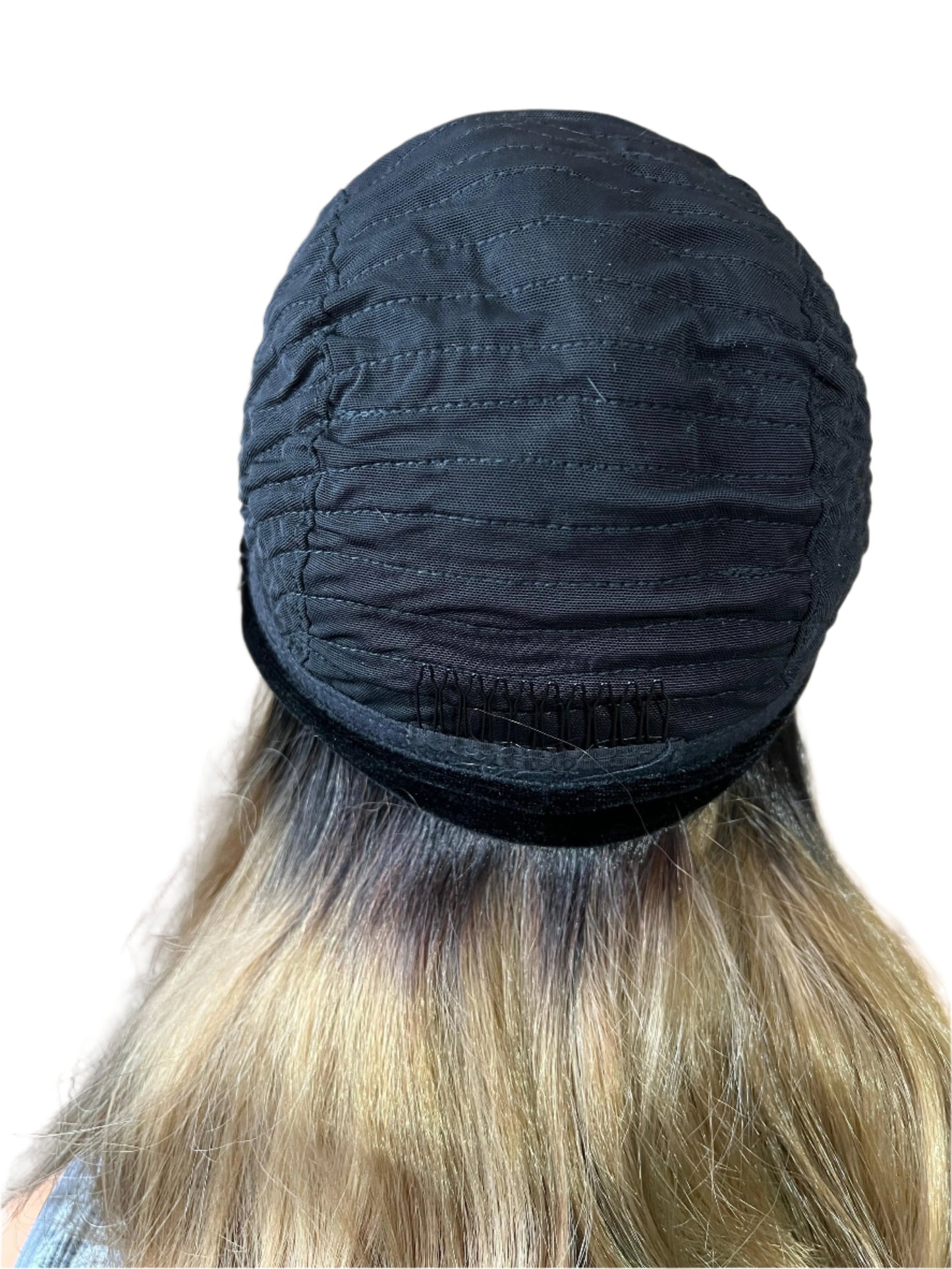 Connie 16” Blonde & Brown Headband Wig – Heat-Safe Synthetic, Easy Wear