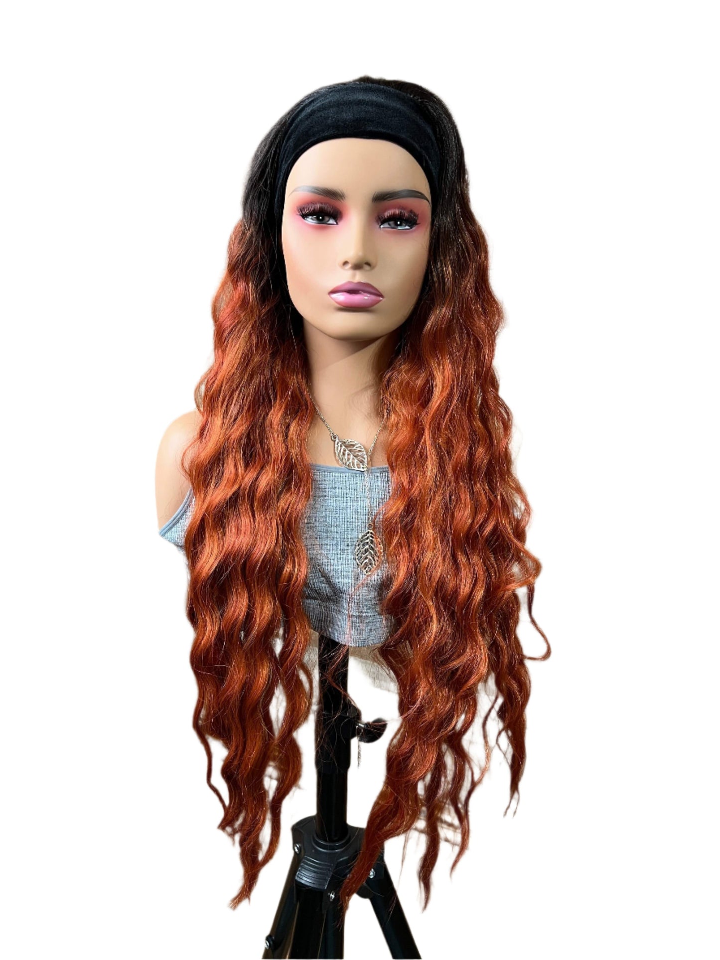 Bridget - Orange ginger headband wig
