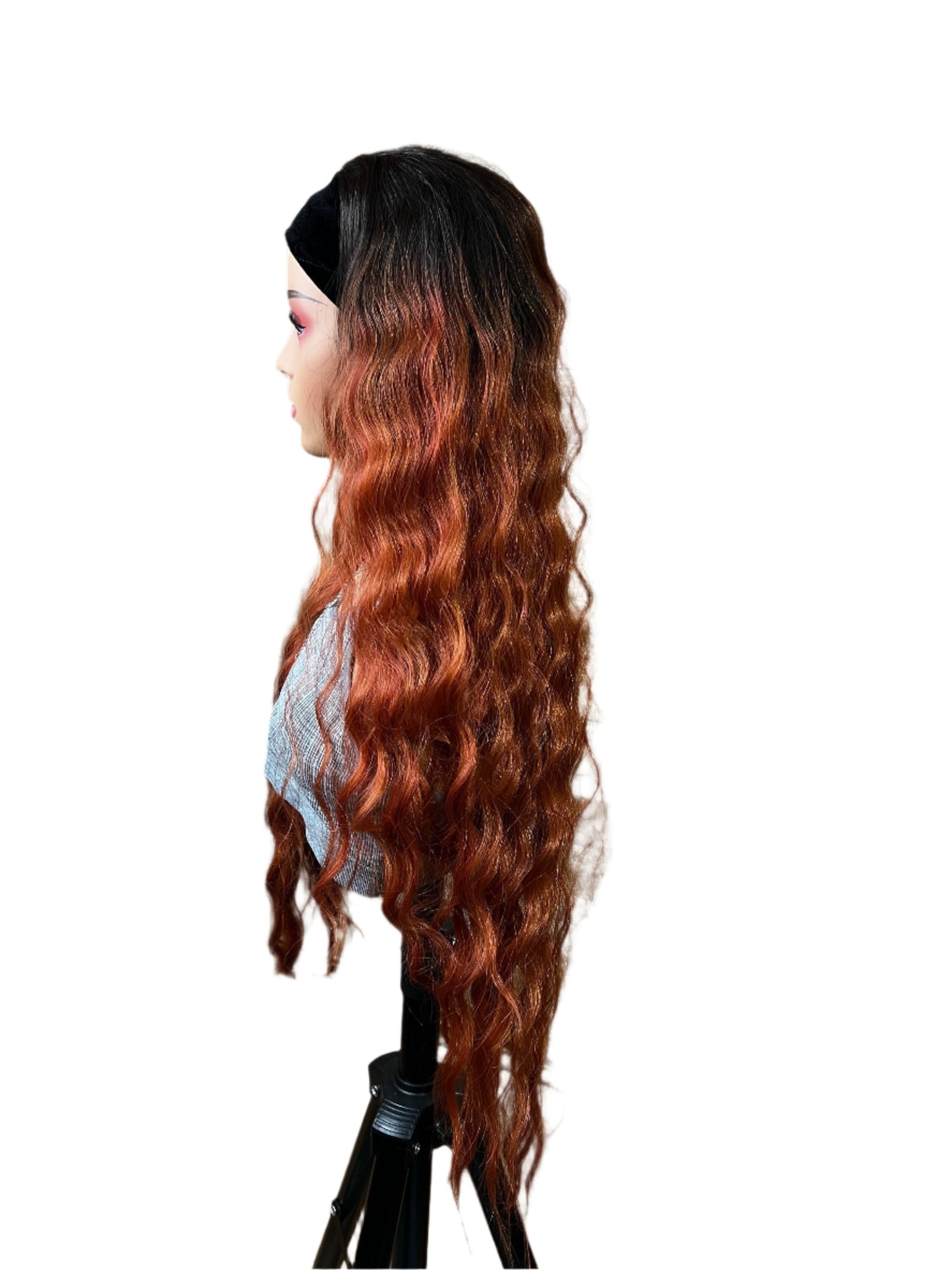 Bridget - Orange ginger headband wig