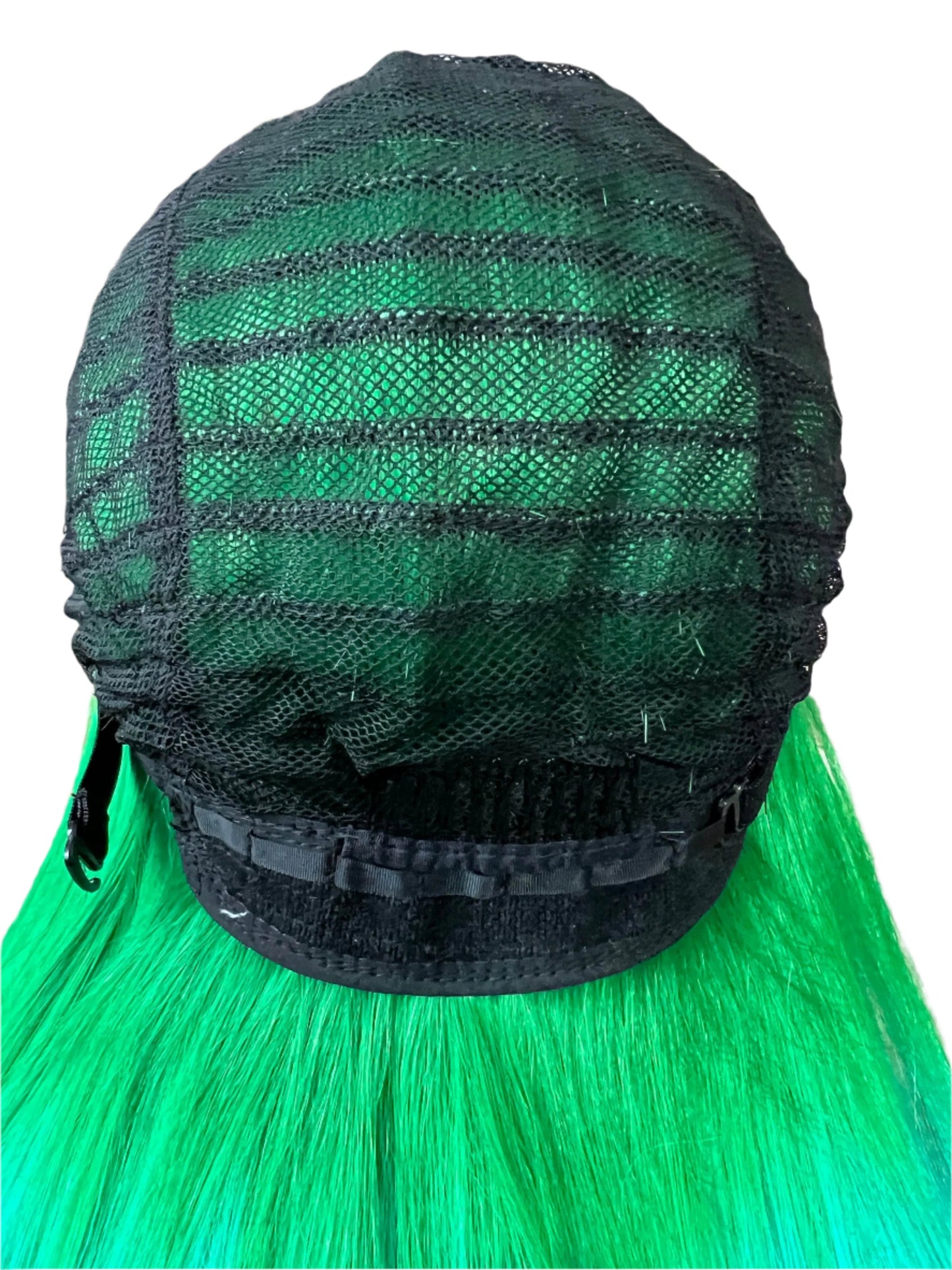 Envy 30” Lace Front Synthetic Wig – Extra-Long, 2-Tone Ombre Green