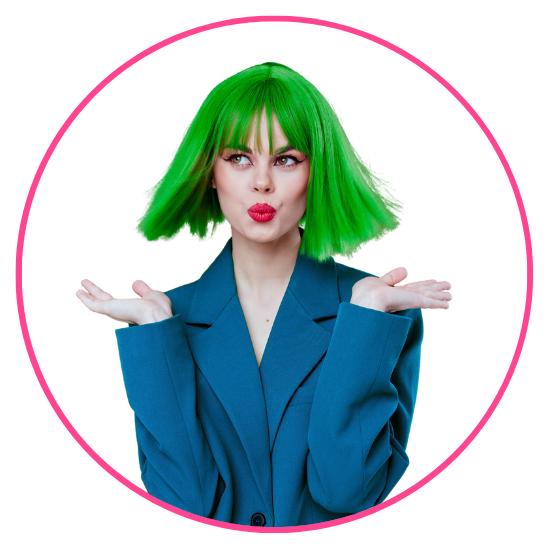 Green wigs