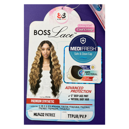 Bobbi Boss MLF432 PATRICE (TTPUR/PV.P) lace front wig