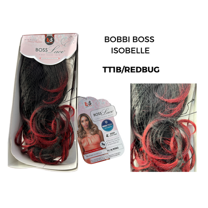 Bobbi Boss MLF545 Isobelle Premium Fiber Lace Front Red Wig - TTL1B/RDBG