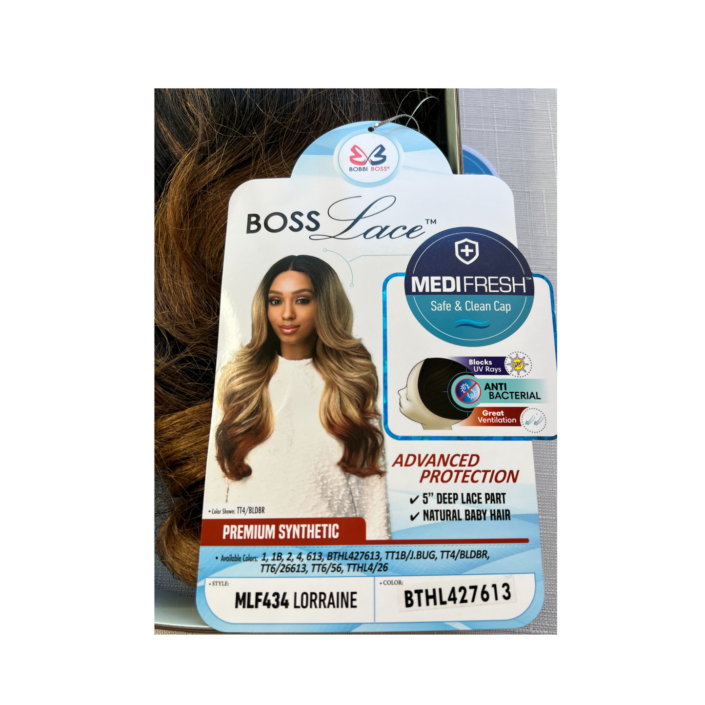 Bobbi Boss Synthetic 5" Deep Part Lace Front Wig - MLF434 LORRAINE