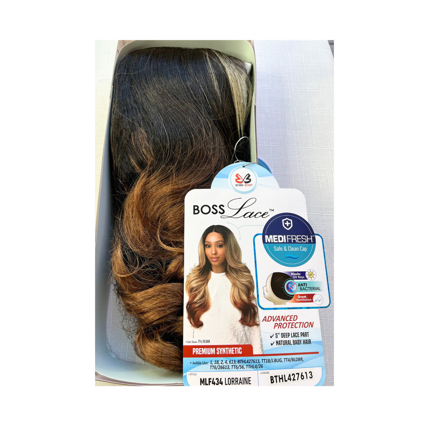 Bobbi Boss Synthetic 5" Deep Part Lace Front Wig - MLF434 LORRAINE