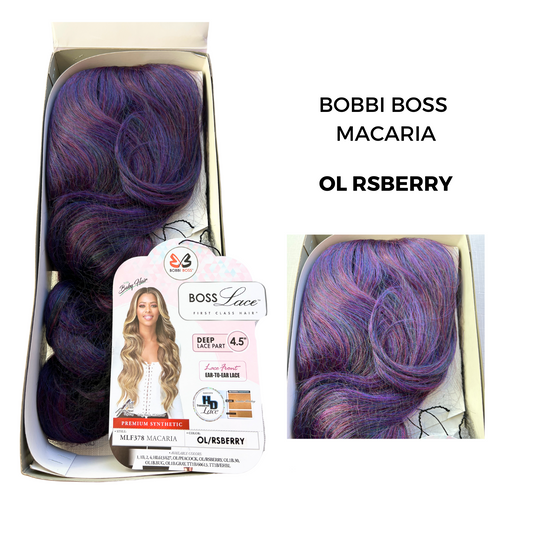 Bobbi Boss MLF378 Macaria 4.5” Deep HD Lace Part Synthetic Wig - OLRSBERRY