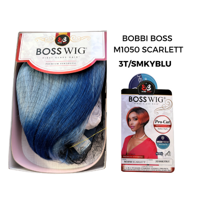 M1050 Scarlett - Bobbi Boss Premium Synthetic Full Wig - 3T/SMKYBLU