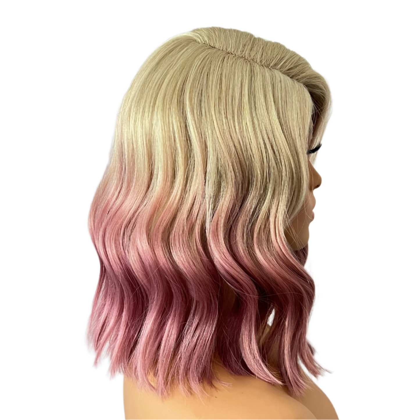 Avery - Blonde and pink ombre wig