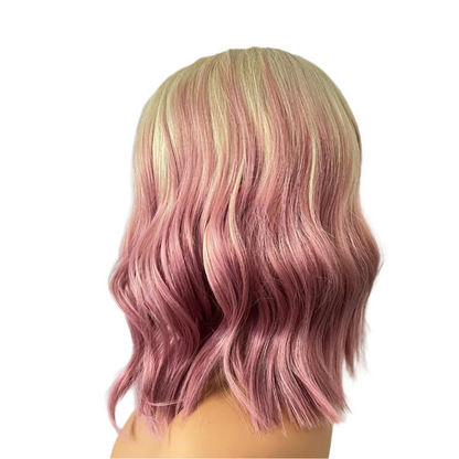 Avery - Blonde and pink ombre wig