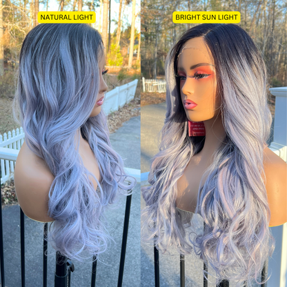 Ellie - Lavender Gray Synthetic Wig