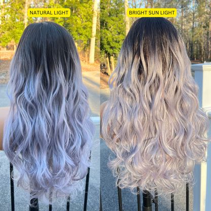 Ellie - Lavender Gray Synthetic Wig