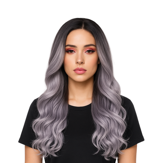Ellie - Lavender Gray Synthetic Wig