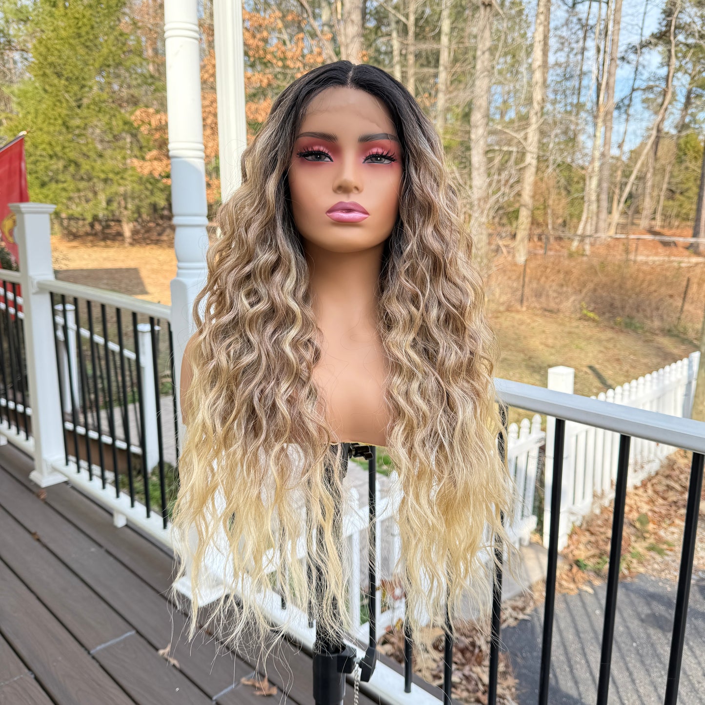 Shawna - Dirty blonde Curly synthetic wig
