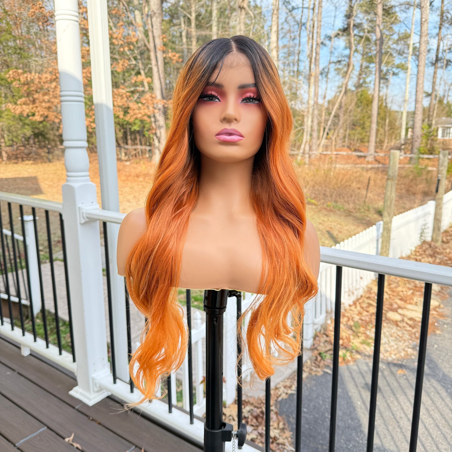 Ginger - Orange lace frontal wig