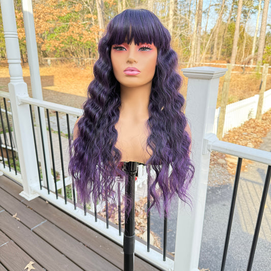 Purple Sensual Vella Vella Synthetic Full Wig - Jane - RMPUR