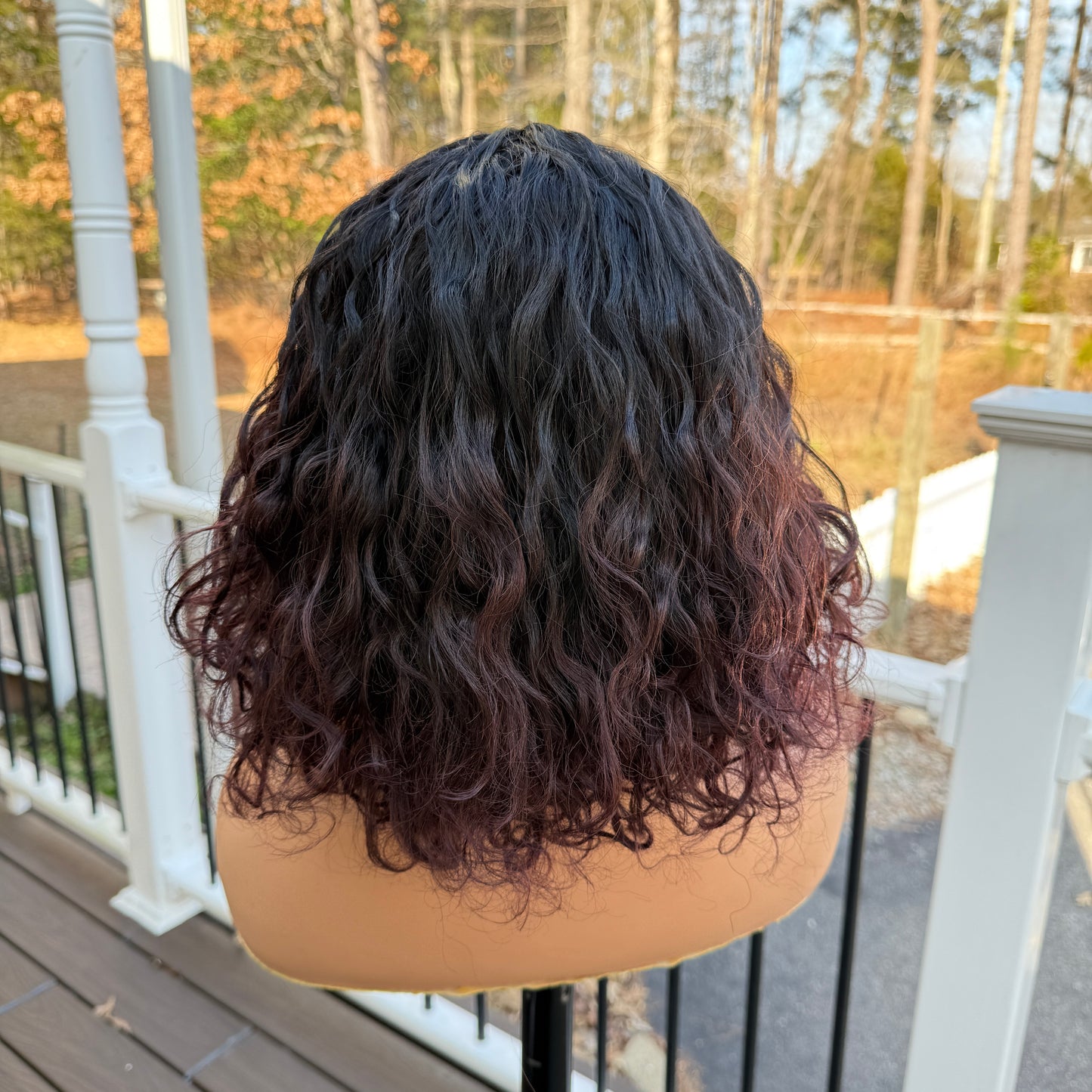 Josie -- 1B/350 curly super soft synthetic lace front wig