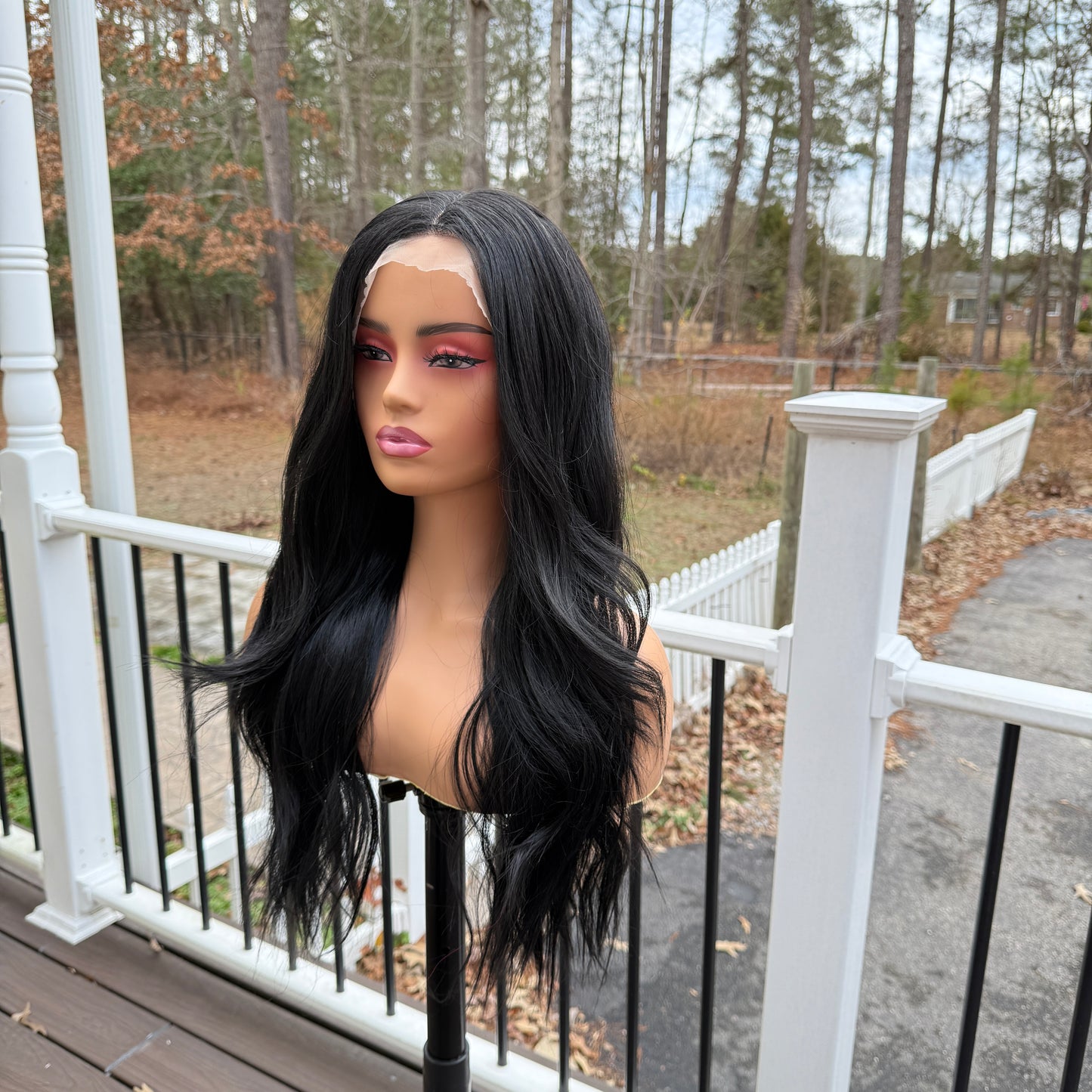 Tiana - 28" 1B long soft wavy synthetic wig