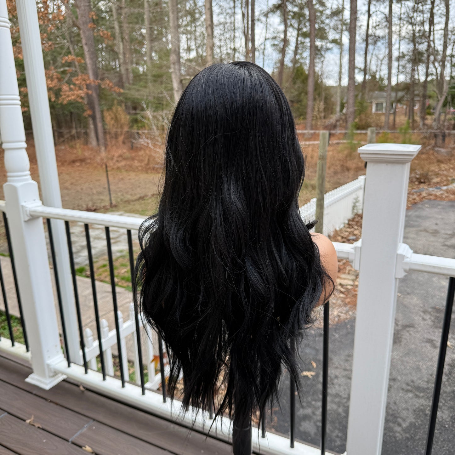 Tiana - 28" 1B long soft wavy synthetic wig