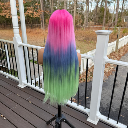 Iris - Ombre Unicorn 30" lacefront wig - VIVID colors!