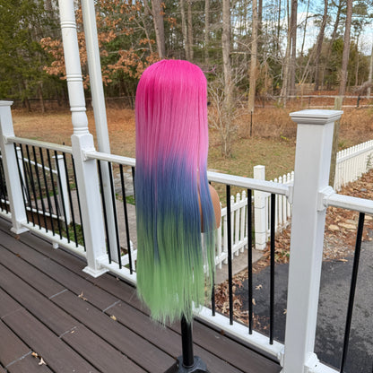 Iris - Ombre Unicorn 30" lacefront wig - VIVID colors!