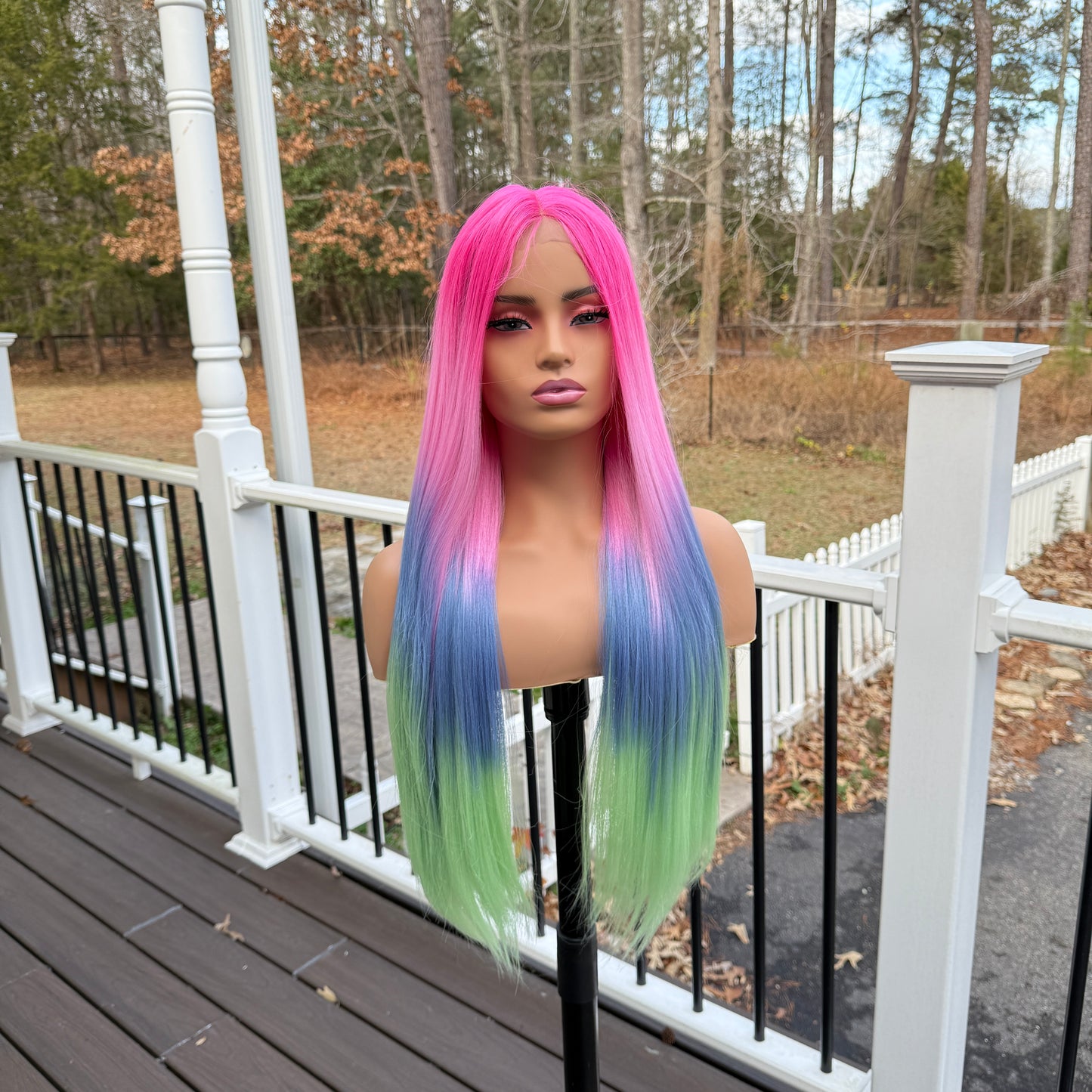 Iris - Ombre Unicorn 30" lacefront wig - VIVID colors!