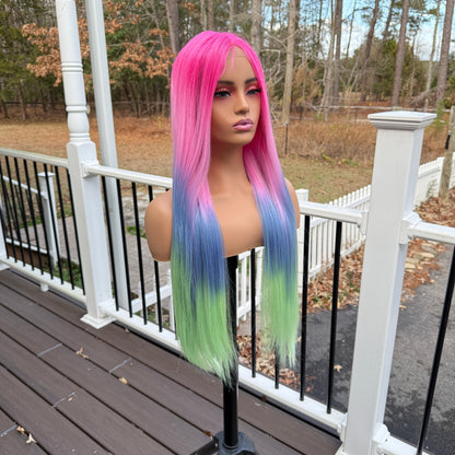 Iris - Ombre Unicorn 30" lacefront wig - VIVID colors!