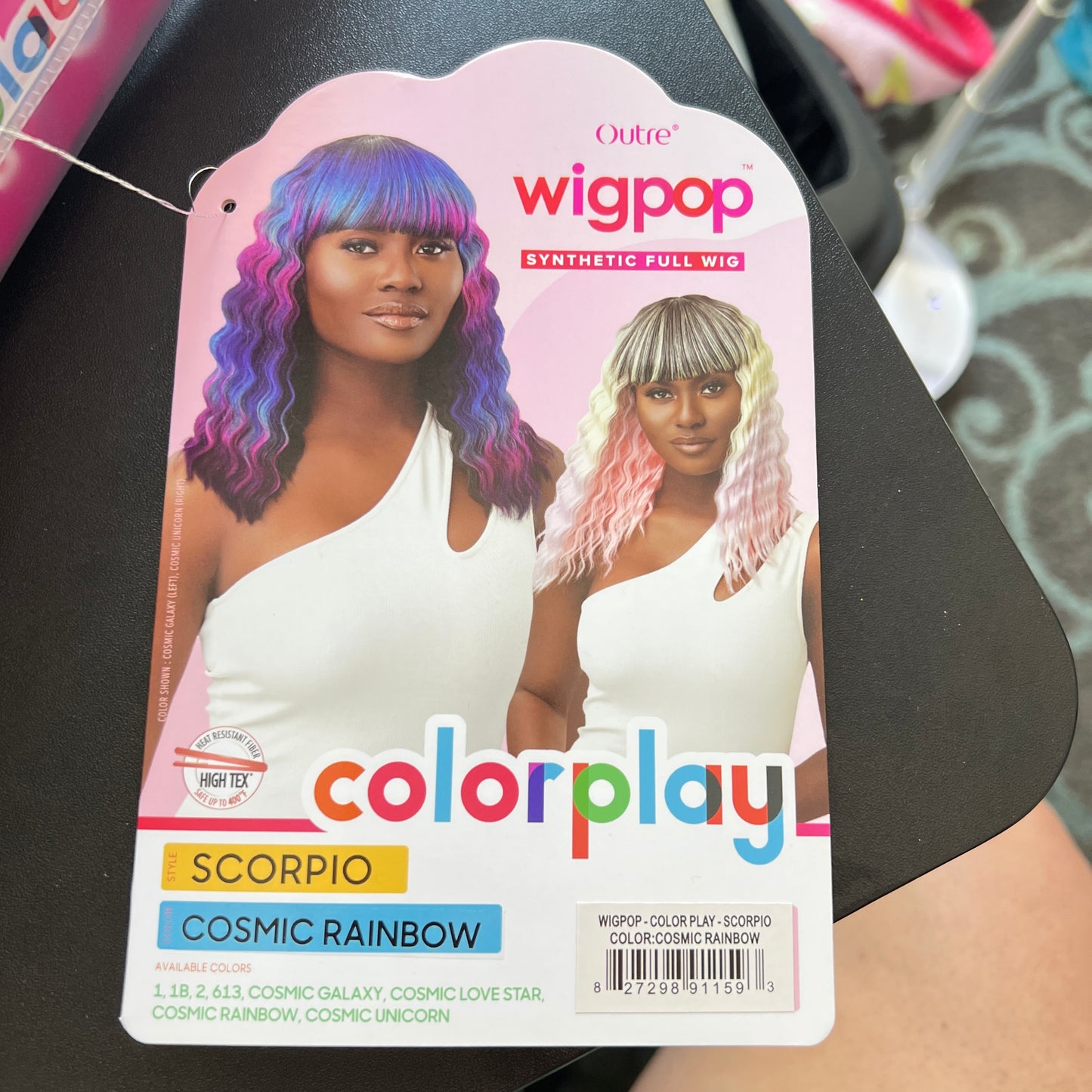 Outre Wigpop Color Play Synthetic Hair Wig - SCORPIO - COSMIC RAINBOW