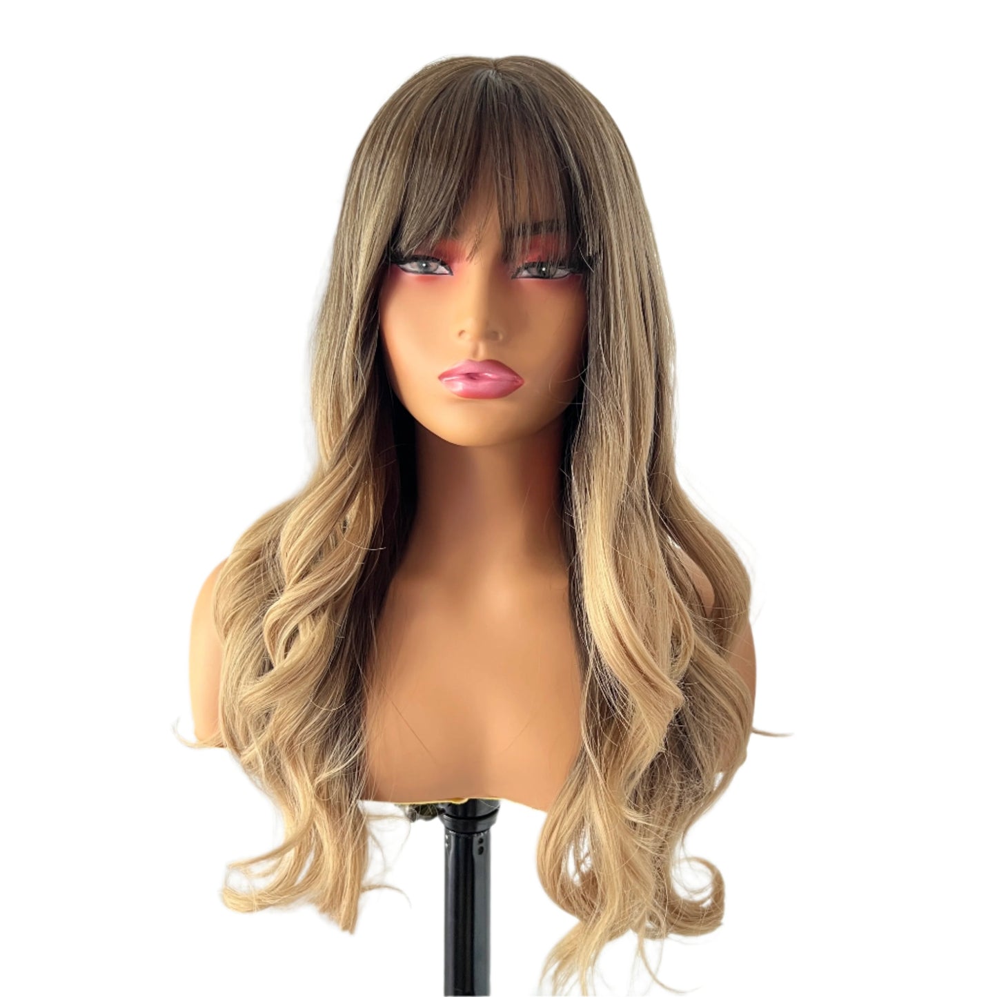 Stella - Brown synthetic wig with highlights