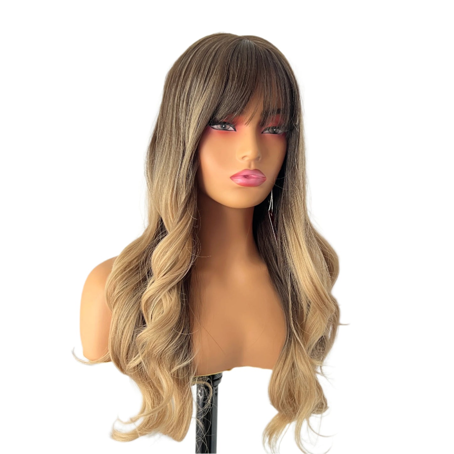 Stella - Brown synthetic wig with highlights