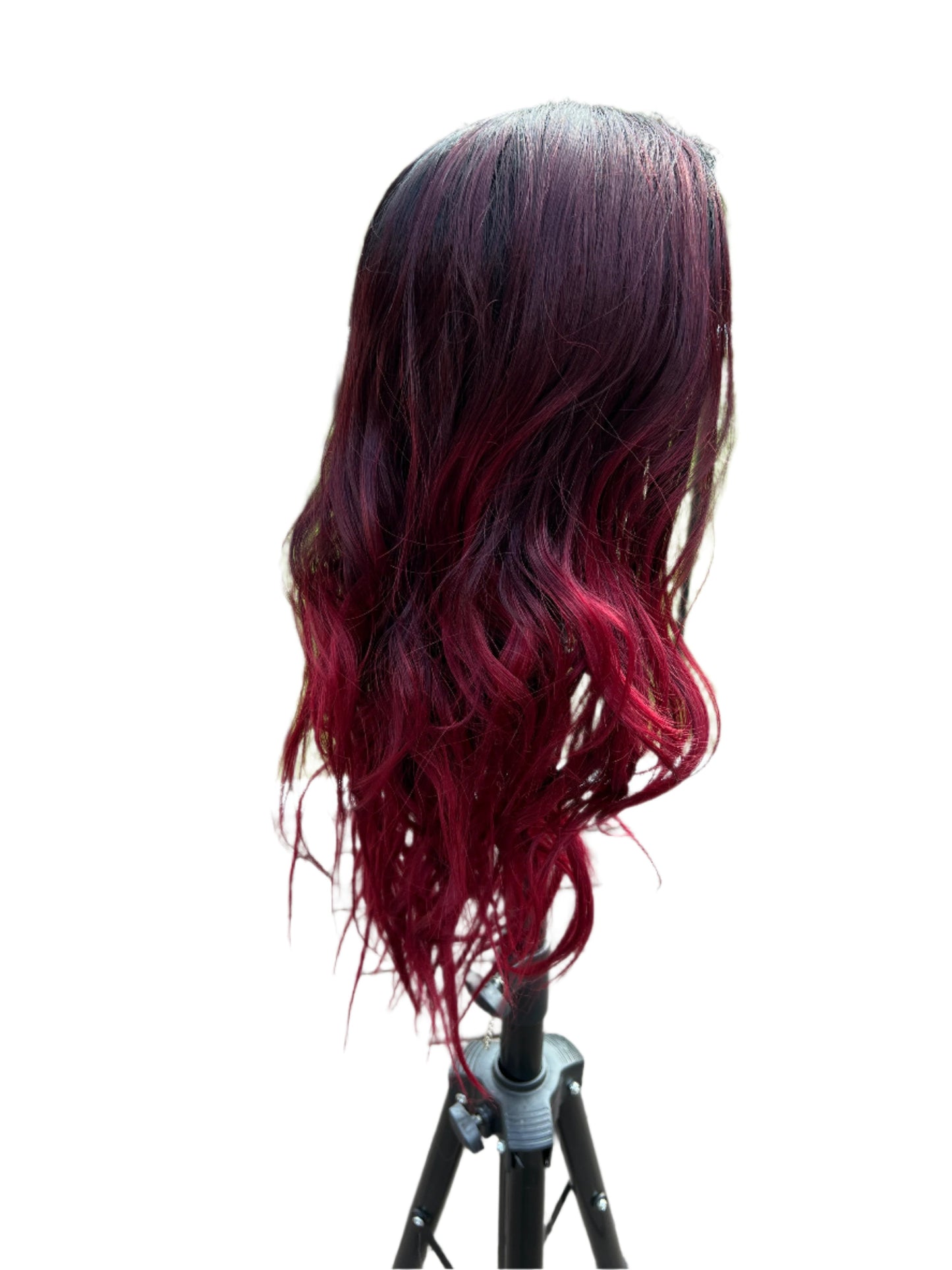 Tara - Dark root ombre reds synthetic lace front wig