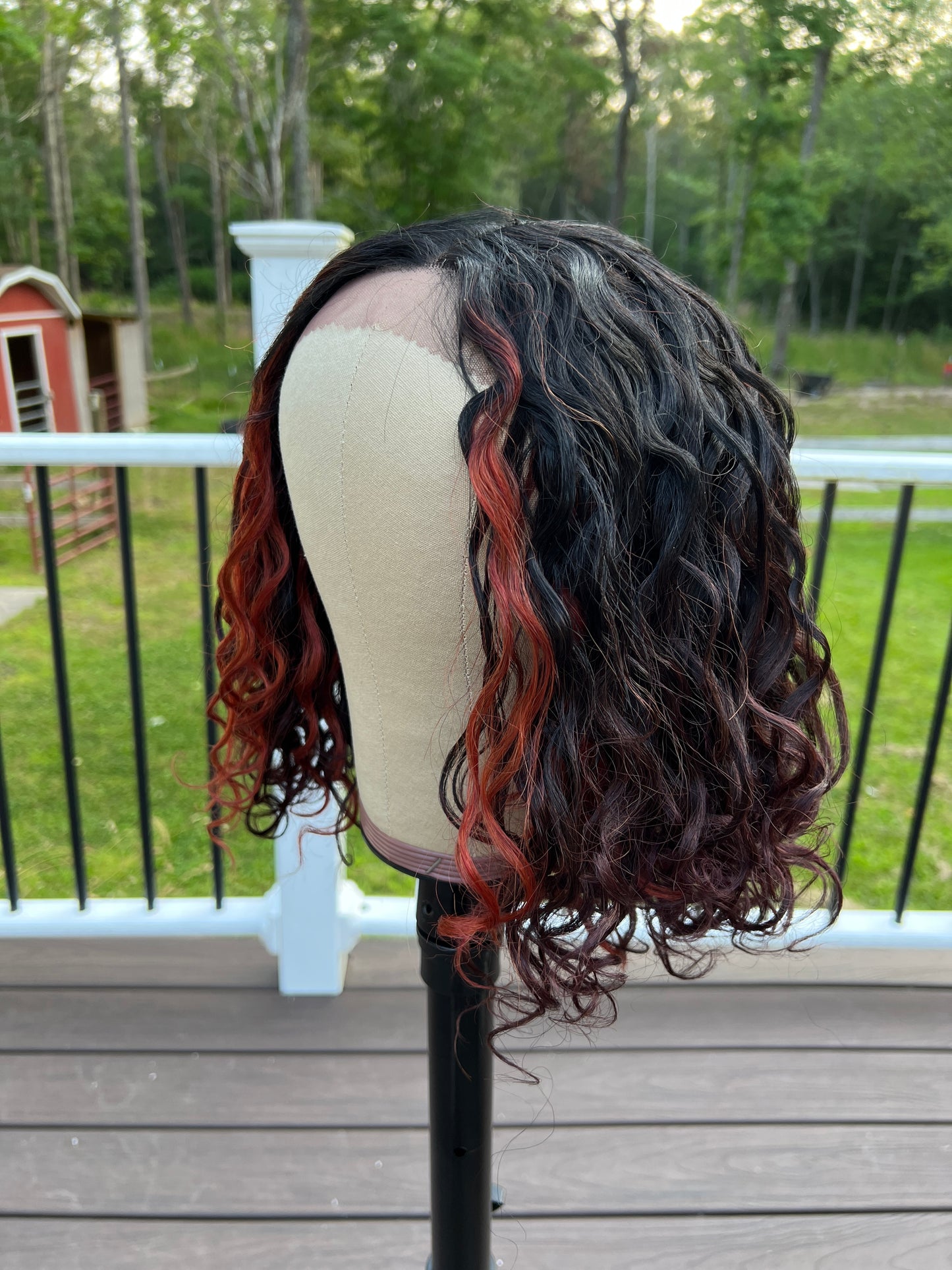 Josie -- 1B/350 curly super soft synthetic lace front wig