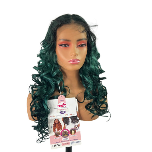 JADA JANET COLLECTION SYNTHETIC MELT EXTENDED DEEP HD PART LACE WIG